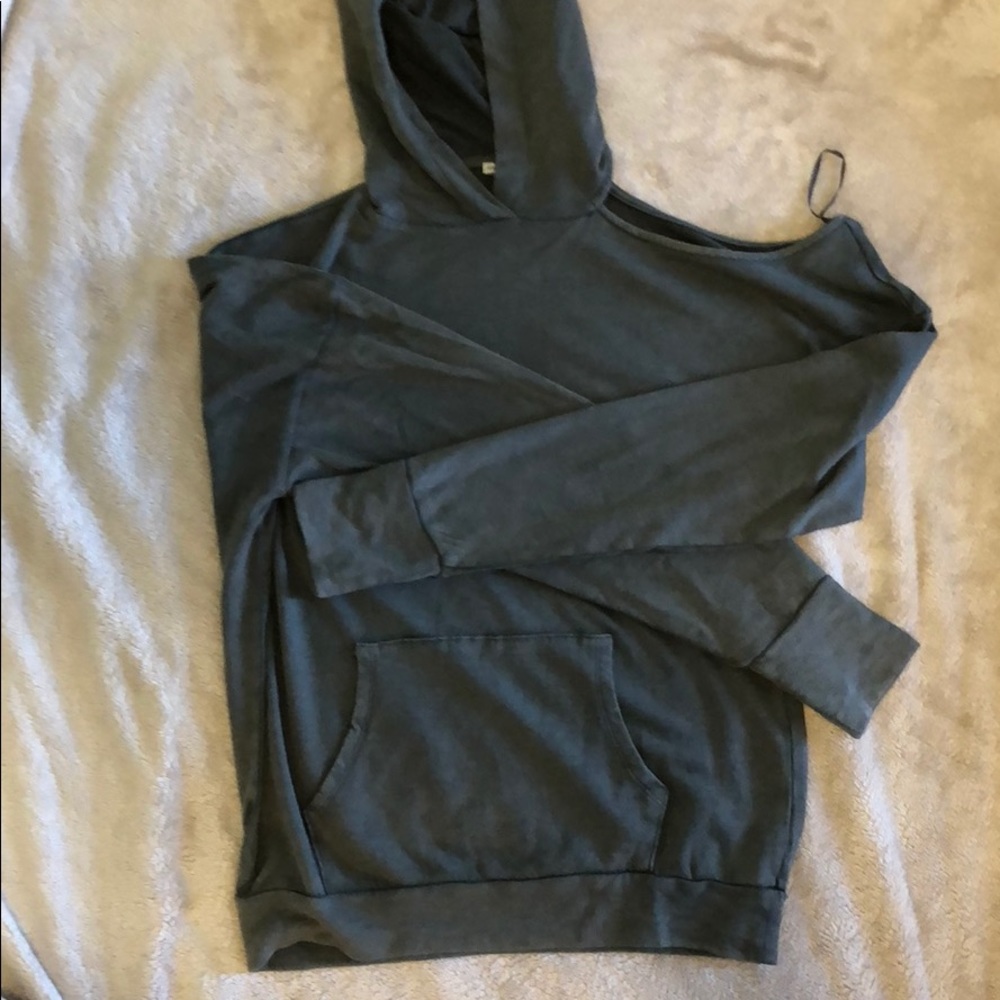 Brand new hoodie express one side cold shoulder